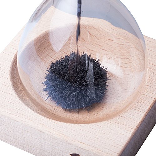 VENKON – Kreative Magnet Sanduhr aus mundgeblasenem Glas mit magnetischem Holzständer – Laufdauer: ca. 30 sek. - 7