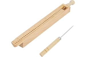BENECREAT Herramienta de encuadernación de madera para encuadernación de libros con un punzón y cuna para manualidades, cuaderno, revistas, planificadores