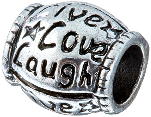 Buckets of Beads Cubos de Cuentas Live Love Laugh Charm Bead