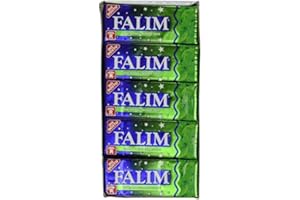 TRINOVI.COM Trinovi Falim - Gomma da masticare senza zucchero con sapore di menta, 100 pezzi (5 x 20 pezzi), senza zucchero, senza gusto alla menta, sapore rinfrescante, respiro fresco