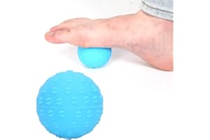 WYTINO Sfere per lacrosse da massaggio, sfere da massaggio in silicone per yoga Rullo per tessuto profondo Fascia per piedi Massaggiatore per rilascio miofasciale Trigger Point e fascite plantare(Blu)