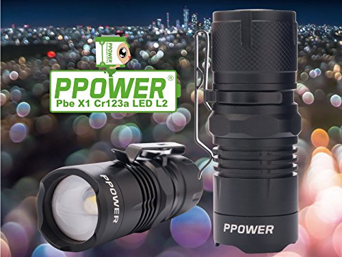 PPOWER Pbe X1 Cr123a LED Cree Xm-l2 600 Lumen Mini Taschenlampe P-Power - 2