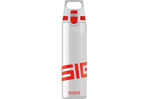 SIGG - Tritan Water Bottle - Total Clear ONE Red - Suitable For Carbonated Beverages - Dishwasher Safe - Leakproof - Lightweight - Scratch Resistant - BPA Free - Grey - 0.75L