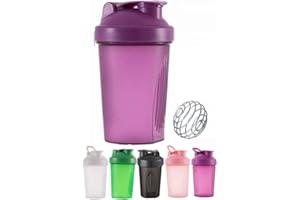 BFGLLY 400ml Protein Shaker Bottle Shaker Cups Mixer BPA Free Gym Shaker Bottle Leakproof Mini Water Bottle With Steel Mixing Ball for Fitness Sports and Travel for Men and Women