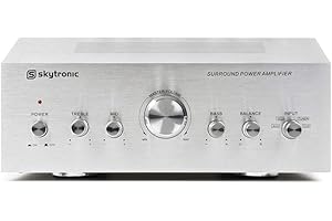 SKYTRONIC Modern Stereo Hifi Amplifier 2x50W DVD CD MP3 Player Aux Inputs Home Audio Amp