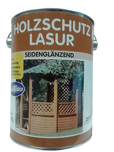 Wilckens Holzschutzlasur für außen wetterbeständig Seidenglenzänd Farbton Wählbar 2,5 liter, Farbe:Palisander
