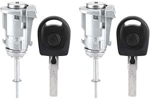 MIRTHBUY Coppia di cilindri di chiusura per porta con serratura di sicurezza 604837167 604837168 accessori per porta del veicolo Bora Golf IV Fabia I (sinistra e destra)