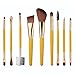 Segolike 9pcs Makeup Brush Kit Foundation Eyeshadow Brow Eyelash Blusher Brushes Lipstick Applicator Tools - yellow RS.375.00