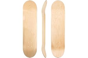 Venom Skateboards Plain Skateboard Deck Maple Wood Stain Blank Skate Board Decks 7ply Natural/Blue/Black/Gold 7.75/8/8.25 Skateboards for Kids/Teenage/Boys/Girls Adults Beginners