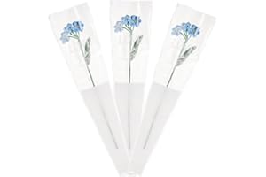 FINGERINSPIRE 3 Stück Gehäkelte Vergissmeinnicht Blume Hellhimmelblau Handgefertigt Gehäkelt Vergissmeinnicht Blumenstrauß Baumwolle Gestrickt Künstliche Blume Für Dekoration Hochzeitsstrauß Geschenk