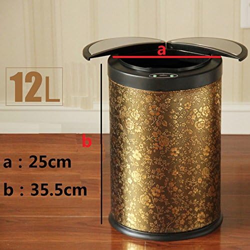 Trash can automatic sensor touchless trash bin butterfly step wastebasket-D
