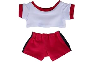 niannyyhouse Vêtements de poupée en peluche contrastée - 10 cm, 15 cm, 20 cm - T-shirt et pantalon de sport - Accessoires de déguisement (A1, 20 cm)