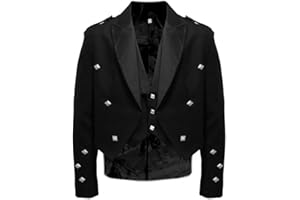 Tartanista Value Black Prince Charlie Kilt Jacket & Waistcoat 36-58R
