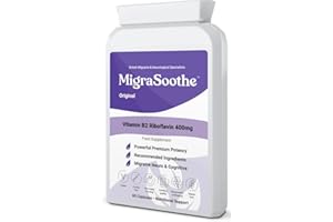 Bespoke Biotics Premium Vitamin B2 Riboflavin 400 mg per Capsule - Migrasoothe-B Migraine Tablets UK Made Migraine Relief, Stress, Tremors & Energy Vegan. Nice UK Gov Recommended Vitamin B2 400 (60)