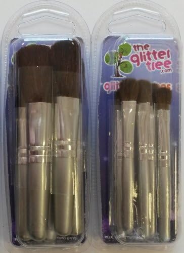Packs of 5 x Finishing Brushes &amp; 5 x Application Brushes. Perfect For Glitter Tattoos
