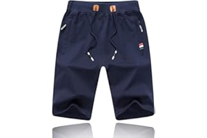 Tansozer Mens Gym Shorts Summer Sports Shorts Zip Pockets