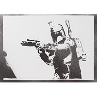 Boba Fett STAR WARS Handmade Street Art - Artwork - Poster