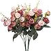 Produktbild Luyue, Künstliche Seiden-Blumen-Sträuße mit 7 Stielen und 21 Rosen, 2 Stück Pink coffee