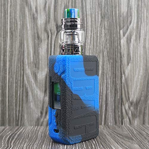 CEOKS Voopoo Drag 2 177W Custodia Silicone Cover Case Protegge Il Gel Custodia Protettiva in Silicone per Voopoo Drag 2 177W TC MOD Box Antiscivolo Non-Slip (Nero-Blu)