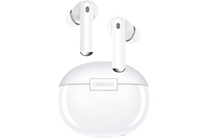UMIDIGI Ecouteurs Bluetooth sans Fil, Casques et écouteurs Bluetooth, 45 DB à Suppression de Bruit ANC avec, résistance à la IP55 Transpiration et l’Eau, 27 Heures d'autonomie