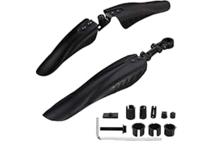 ePicsoa Bike Mudguard Set, Bicycle Mudguards Universal Full Cover Thicken Widen Bicycle Fenders Set, Front and Rear Mud Guard Portable Adjustable Bike Mudflap for Mountain Road Bike