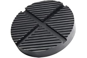 NIYATA 1 Piece Jack Pad for Trolley Rubber, Car Jack Rubber Pads, Universal,Trolley Jack Stand Rubber Pad, for Various Jacks,With Gear,Round