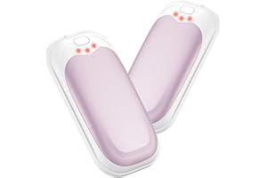 Jonwall Calentadores de Manos Recargables 2 Piezas, Eléctricos Portátiles Reutilizables con USB Calentador de Manos, 3 Niveles de Calor, Ideal para Mujeres, Hombres, Camping, Pesca y Golf