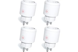 MOLCZOV ZigBee inteligentne gniazdko elektryczne, inteligentne gniazdo do pomiaru zużycia prądu, kompatybilne z Alexa i Google Home ZigBee Hub wymagany 4 opakowania