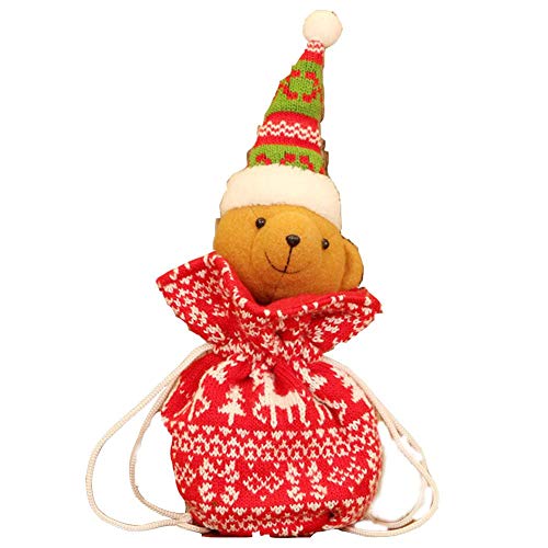 Preisvergleich Produktbild iStary Geschenktüten Weihnachten Santa Claus Schneemann Elk Kleine Tasche Weihnachten Kordelzug Weihnachten Candy Bag Weihnachtsbeutel Dekor Hochzeits Haus Partei Süßigkeit