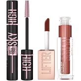 Maybelline New York Lash Sensational Sky High Cosmic Black Maskara + Lifter Gloss Nemlendirici Dudak Parlatıcısı - 016 Rust M