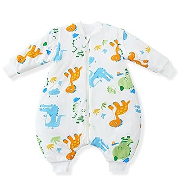 Fairy Baby gigoteuse bébé avec jambes et manches amovibles sac de couchage hiver, à propos de tog 2.5, Crocodile et dinosaure, 6-12 mois 70-80 cm