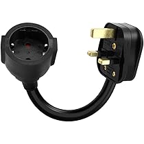 Adaptateur Secteur De Voyage Brennenstuhl - Prise UK Vers Europe, Fusible 13A, 250V Max, Noir, Pour Appareils Électriques