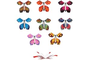 SHPUJUN 8 Pièces Papillon Magique,Papillon Volant Magique,Livre Papillon Magique Mariage,Papillon Surprise pour Cadeaux,Petit Papillon Volant Magique,Magique Flying Butterfly,Anniversaire Surprise Jouets