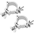 Graplan 2 Pack Aluminum Truss Safety Rope Hanging Device Half Coupler Load 100kg fit Pipe 48-51mm DJ Truss O-Clamp Aluminium Truss Accessories for Moving Head Light,Par Light