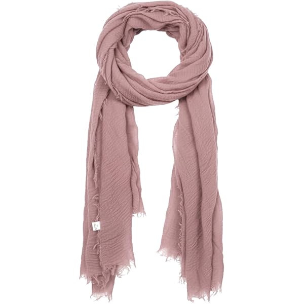 Rotfuchs Sciarpa leggera in cotone, da uomo, effetto stropicciato, motivo a spina di pesce, colore marrone e bianco, Made in Germany, marrone/bianco, 150 x 15 cm (L x B