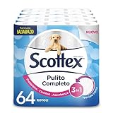 scottex limpio Completo, EL papel higiénico N ° 1 en absorción, enriquecida con Fibras de Algodón, está Diseñado para ofrecer Un limpio Ideal cada Vez que La usos