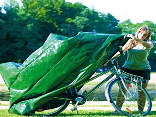 1, 2 oder 3 Stück Fahrradgaragen Gewebeplane 220x 120 cm grün - 2