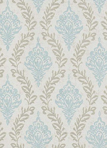 Vlies Tapete Erismann VISIO 6949-18 florale Ornamente Beige Türkis Glitzer