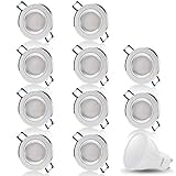 Lieferumfang: 10x STAR MINI Einbauleuchte, 10x LED SMD 7W, 10x Fassung GU10 (15cm Anschlusskabel) - Ohne weiterführende Verkabelung oder Verbindungszubehör.