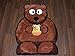 Produktbild Kids Soft Microfaser Form Kinder Bertie Bear Teppich 60 cm x 90 cm ideal für Kinder Schlafzimmer oder Kinderzimmer