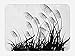 Produktbild OQUYCZ Black and White Bath Mat, Silhouette of Bushes Wild Plants Wheat Field Twiggy Herbs Seasonal Picture, Plush Bathroom Decor Mat with Non Slip Backing, 23.6 W X 15.7 W Inches, White Black