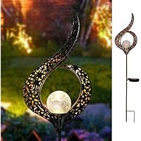 Garten-Solarleuchten im Freien,TakemeEuro Metall Blume LED Stake dekorative Lichter für Terrasse, Weg, Hof, Rasen…