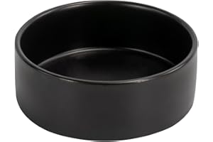 SPUNKYJUNKY Keramik Hundenapf Fressnapf Futternapf Katzennapf Napf für Katzen und Hunde (1800ml, Schwarz)