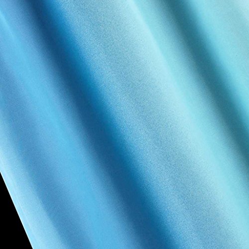 2er-Pack Verlauf-Farben Muster Voile Gardinen Schal Vorhänge mit Kräuselband, BxH 140x225cm, Blau - 3