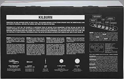 Marshall Speaker Kilburn Portatile a Batteria Bluetooth per MP3/Smartphone, Nero