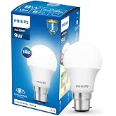 PHILIPS 9-Watts B22 LED Cool Day White LED Bulb, Pack of 1, (Ace Saver)