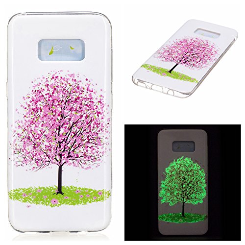 Pour Samsung Galaxy S8 Coque,Coffeetreehouse [Noctilucent] Coque Etui Silicone Slim Transparente Gel TPU Bumper Anti Poussiere Resistance Anti-rayures Case Cover Couverture Pour Samsung Galaxy S8 