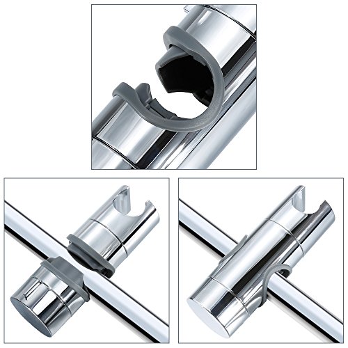 Rovtop Handbrause Halterung Slide Bar 18-25 mm Außen Durchmesser verstellbar ABS Brausehalter Verchromt für Badezimmer - 5