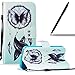Produktbild iPhone SE Hülle, iPhone 5S Hülle, SpiritSun Ledertasche Schutzhülle für Apple iPhone SE / 5 / 5S Mode Gemalt Muster Tasche Case im BookStyle Design mit Standfunktion und Kredit Kartenfächer - Grün Traumfänger