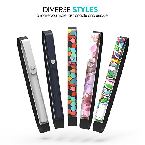 MoKo Halter für Apple Pencil – Premium PU Leder Bleistift Stift Schleife Sleeve Cover Schreibzeug Schreibgerät Beutel mit abnehmbare Gummiband für Apple iPad Pro 12.9 Zoll Hülle Case, Landkarte A - 6